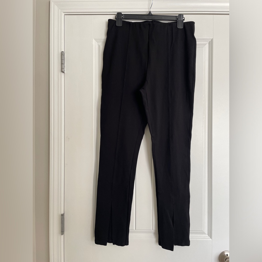 Old Navy High-Waisted Split-Front Pixie Skinny Pants, Black, Size Large